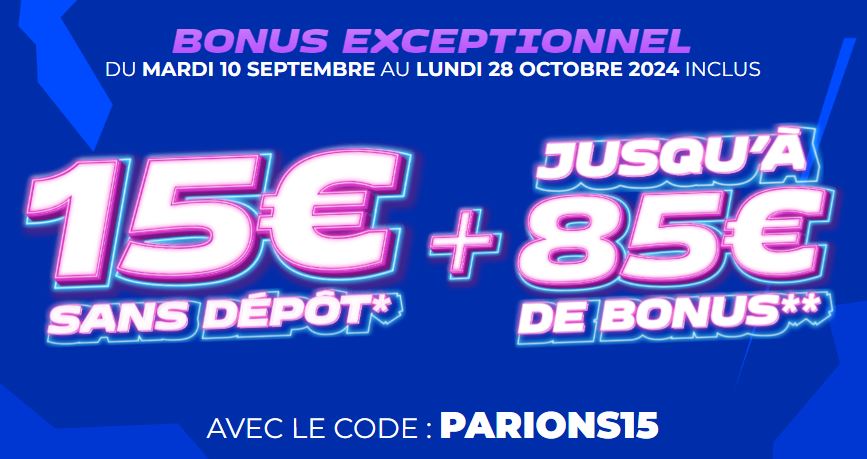 code promo Parions15