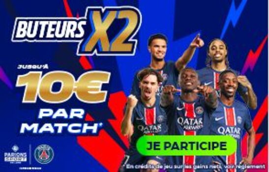Gagnez 10€ de freebets Parions Sport sur les paris buteurs du PSG