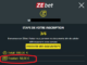 Bonus ZEbet 2024 : les détails de l&rsquo;offre 1er pari doublé à 100€